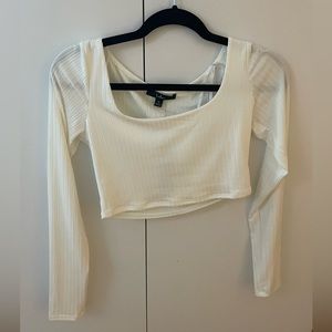 Lulus Cropped Long Sleeve Top NWT